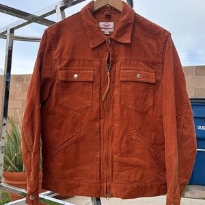 Battenwear Cotton Corduroy Trucker Jacket Rust Orange/Brown